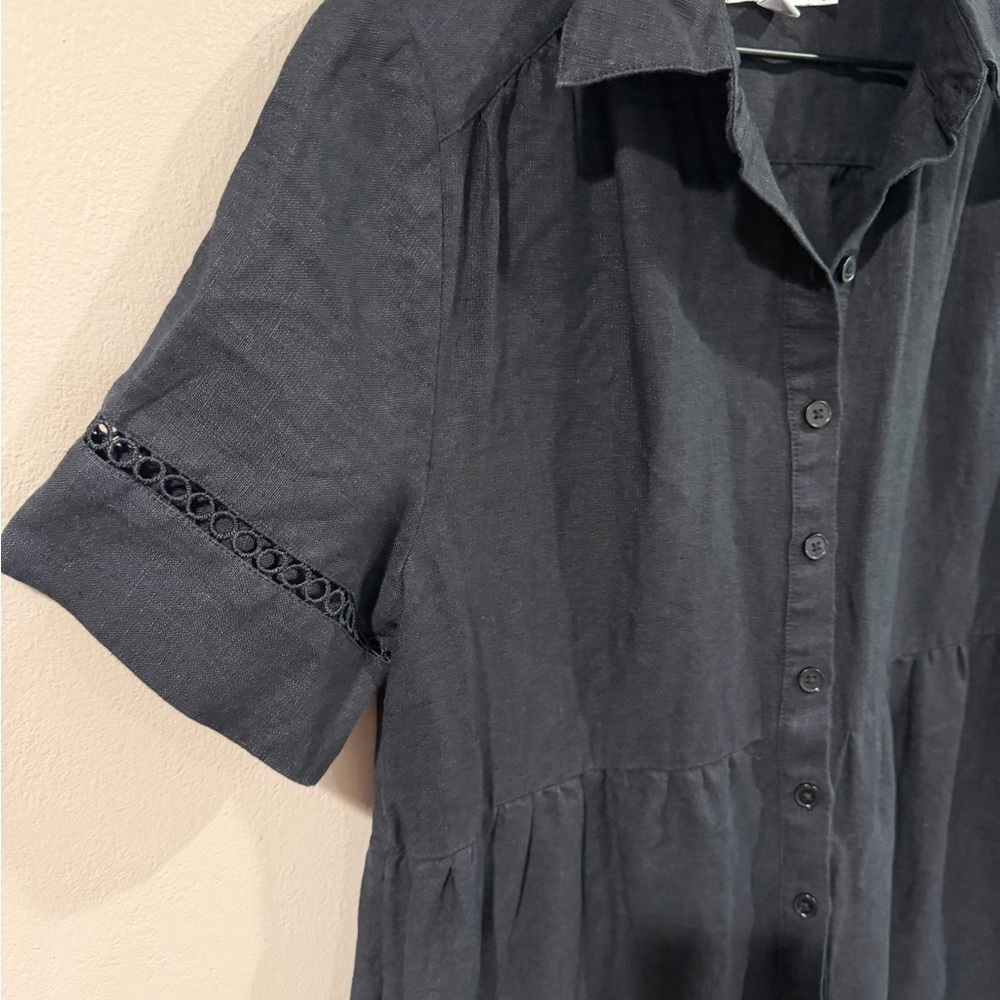 Chico's Black Button-Down Dress Size Medium Great Condition - Picture 8 of 15
